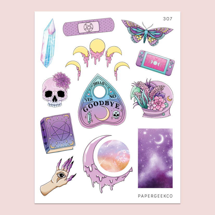 Witchy stickers png bundle
