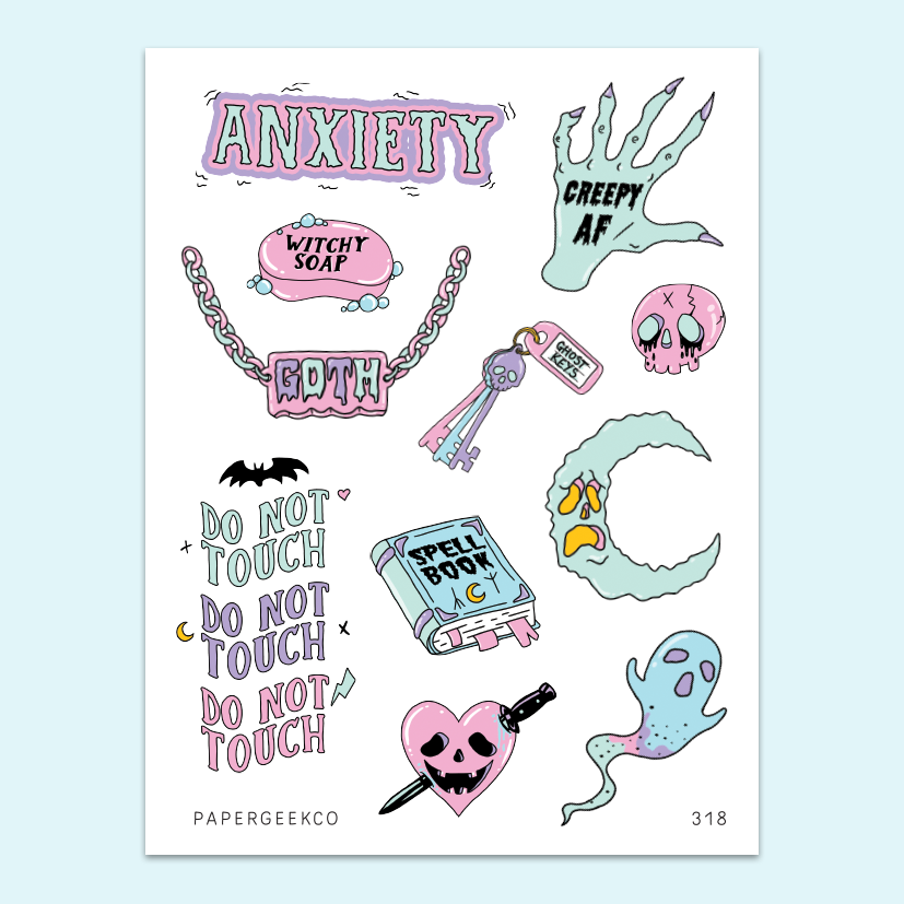 Stickers Aesthetic Witchy, Goth Aesthetic Stickers