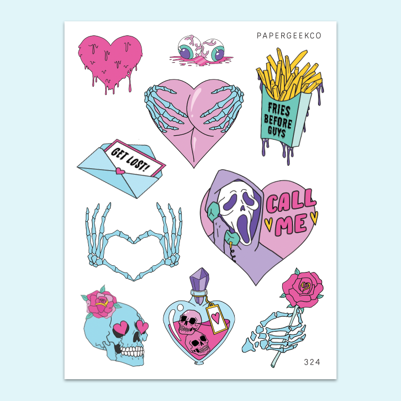Creepy Valentine Stickers 324