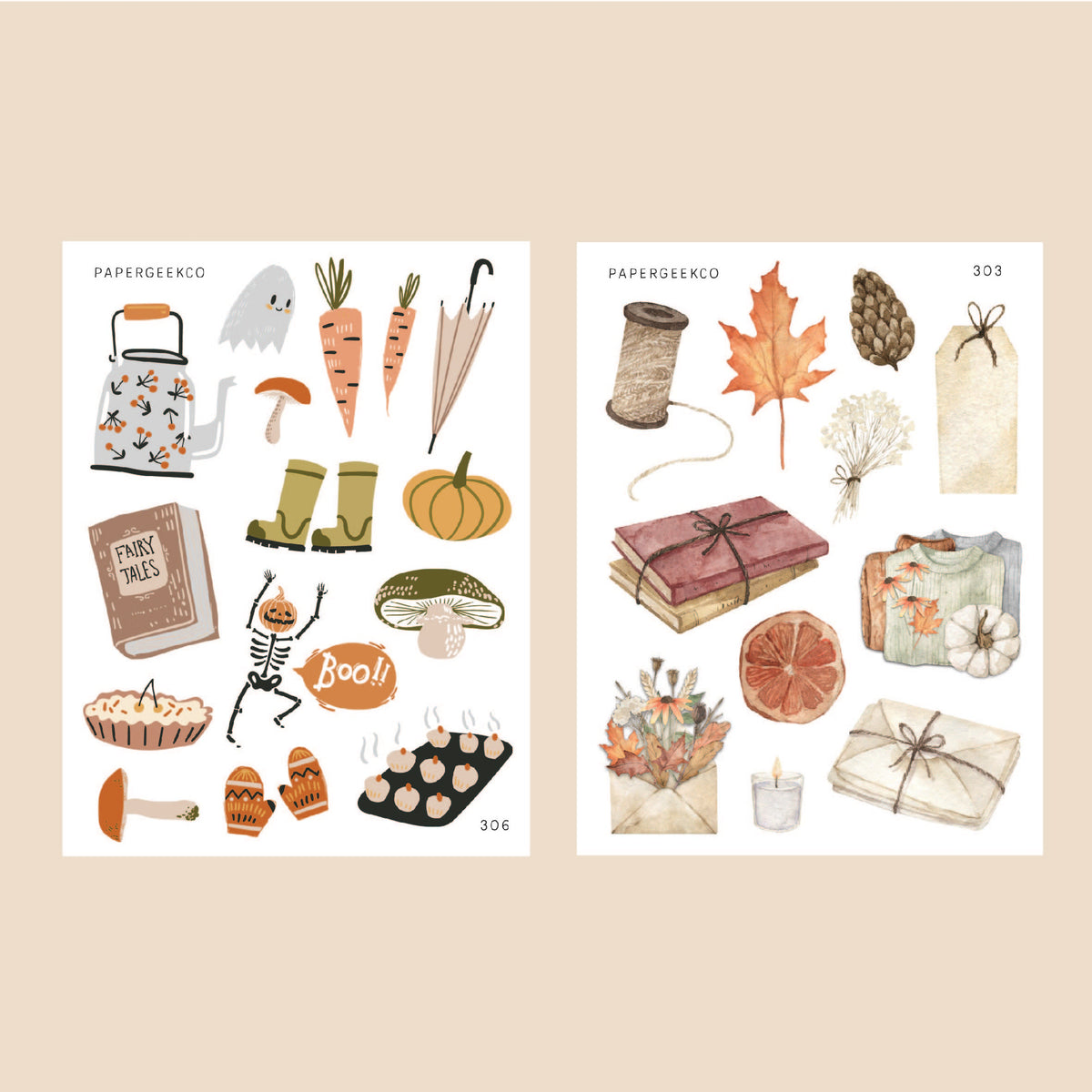 20% off Cozy Autumn Stickers Bundle – PapergeekCo