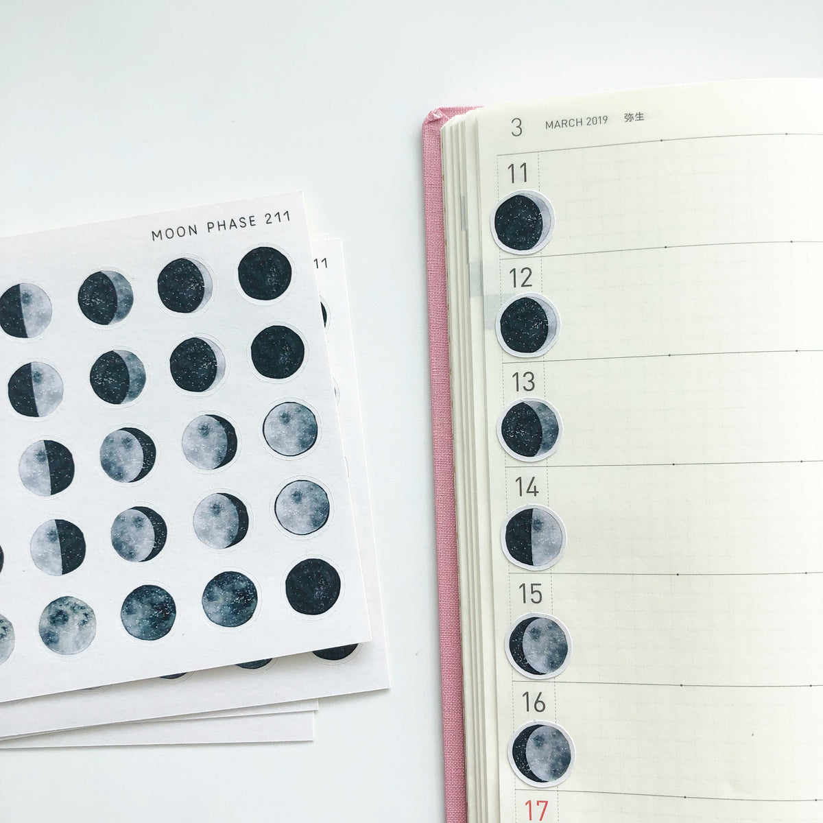 3 Sheets - Clear Constellation Moon Stickers – PapergeekCo