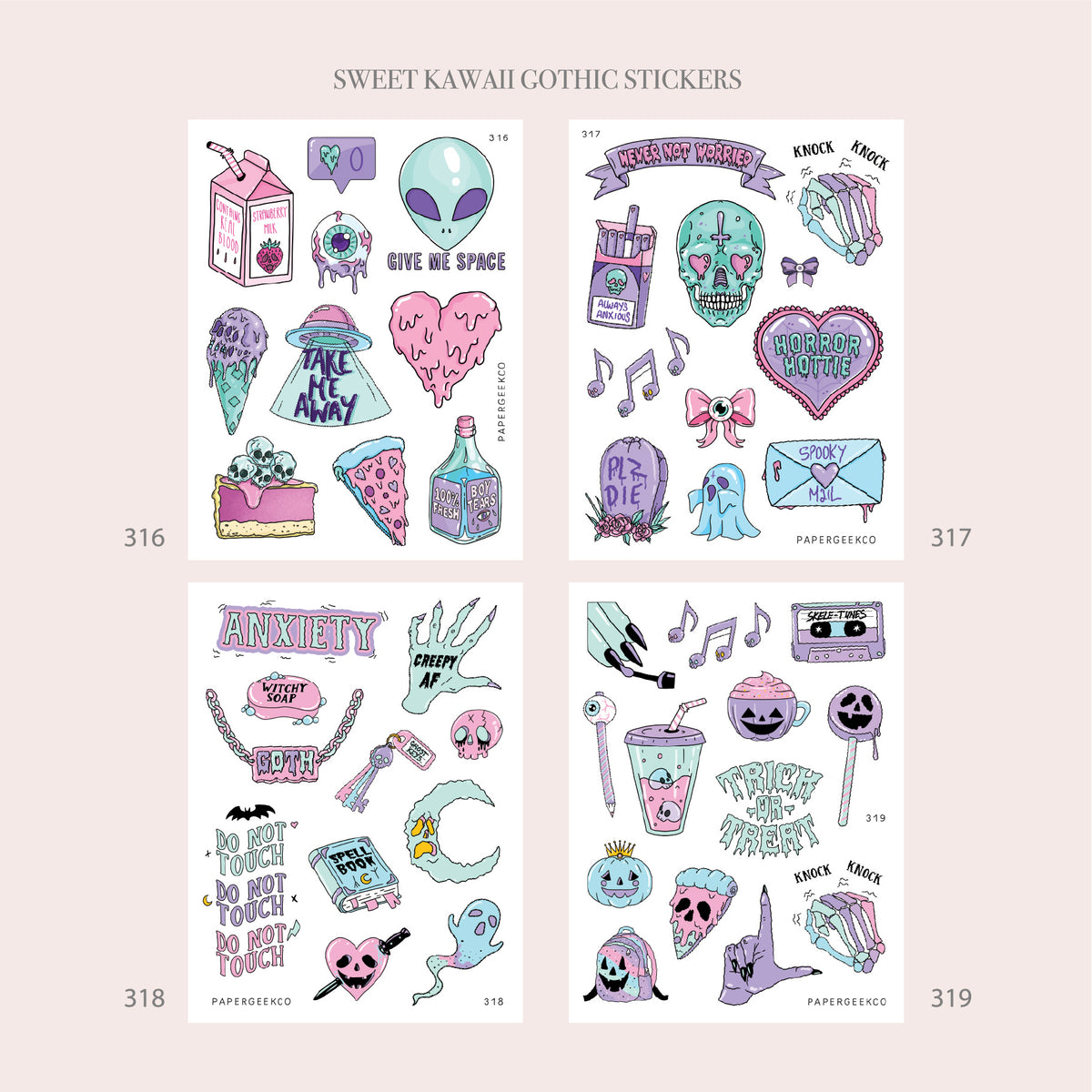 Pastel Gothic Stickers 317