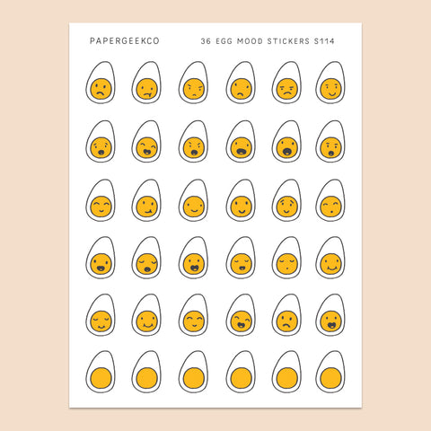 Egg Mood Stickers 114 - PapergeekCo