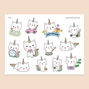 Kittycorn Stickers 116 - PapergeekCo