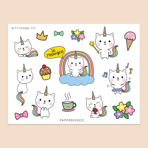 Kittycorn Stickers 117 - PapergeekCo