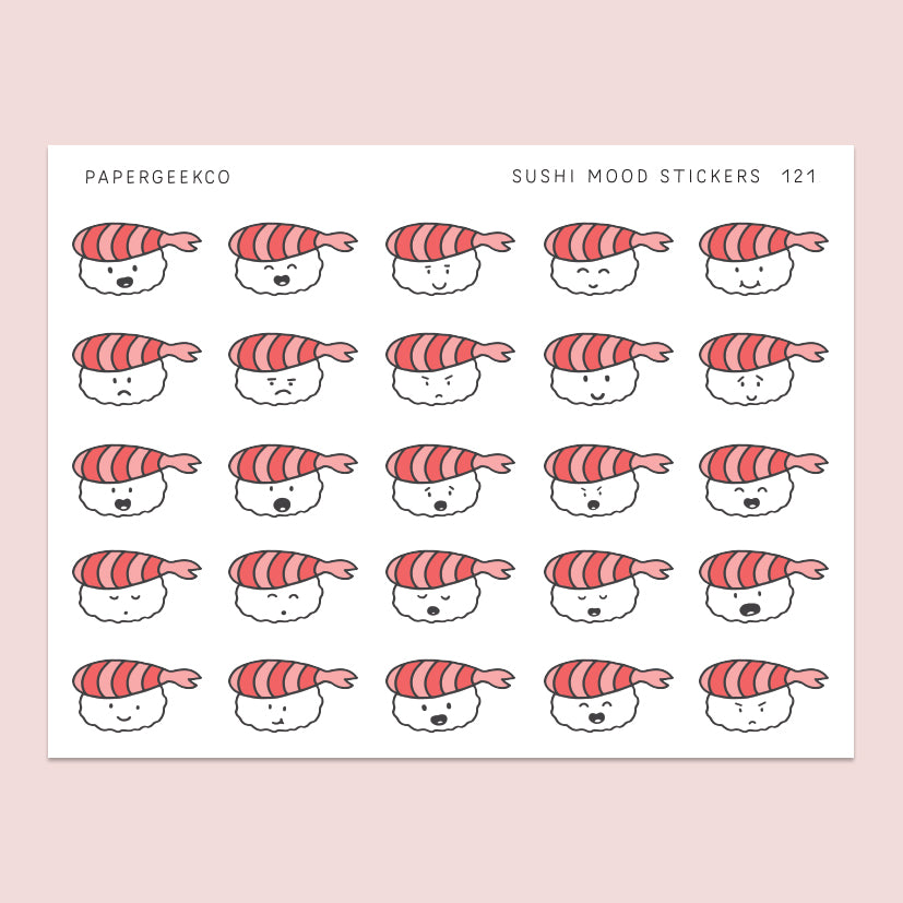 Sushi Mood Stickers 121 - PapergeekCo