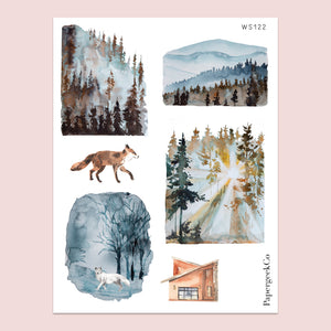 Forest Landscape Stickers 122 - PapergeekCo