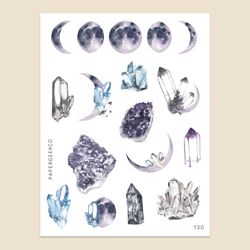 Amethyst - Moon Phase Stickers 130 - PapergeekCo