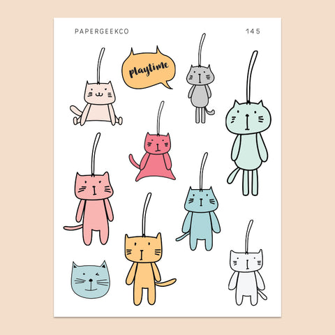 Cat Keychain Stickers 145 - PapergeekCo