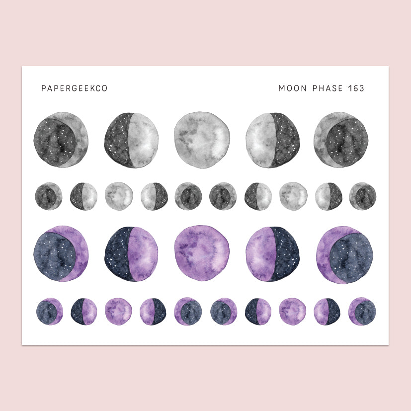 Moon Phase Stickers 163 - PapergeekCo