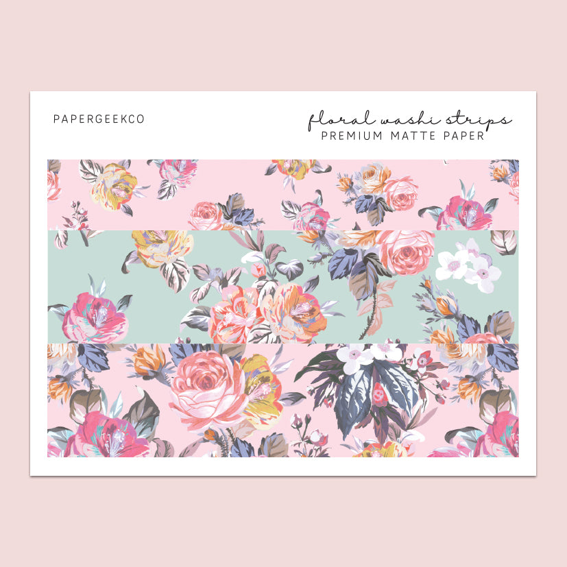 Floral Washi Strips 194 - PapergeekCo
