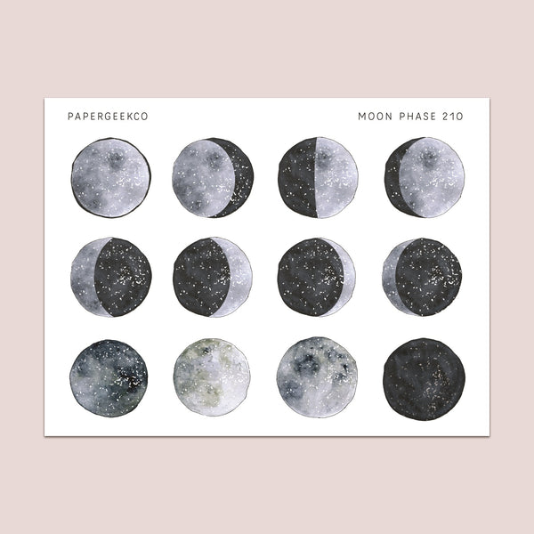 Moon Phase Stickers 210 - PapergeekCo