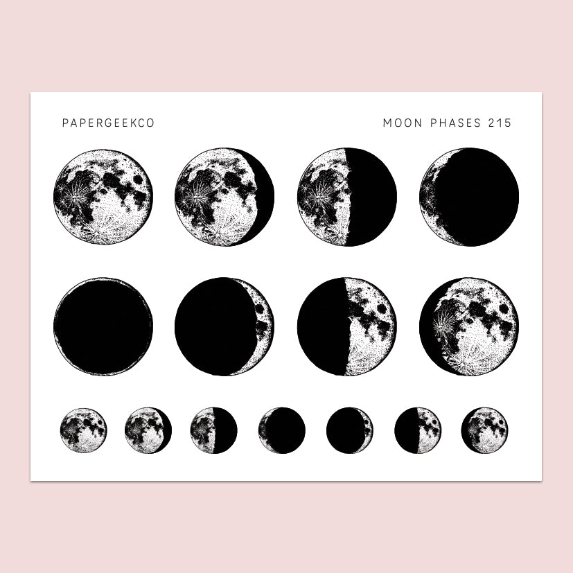 Moon Phase Stickers 215 - PapergeekCo