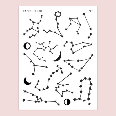 Adorned Moon Stickers 233 – PapergeekCo