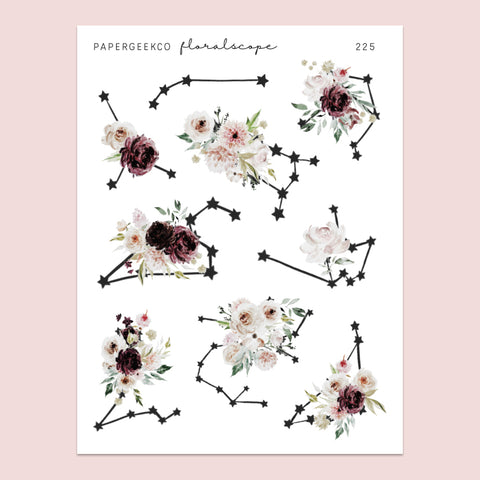 Floralscope - Constellation Stickers 225 - PapergeekCo