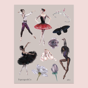 Ballerina NOIR Stickers 260 - PapergeekCo