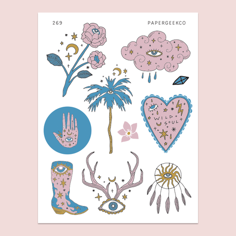 Boho Witchcraft Stickers 269 - PapergeekCo
