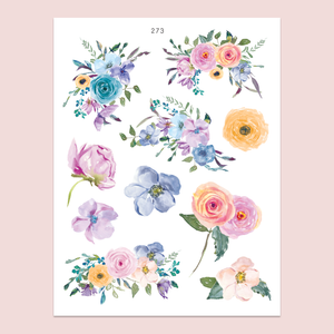 London Blossom Floral Stickers 273