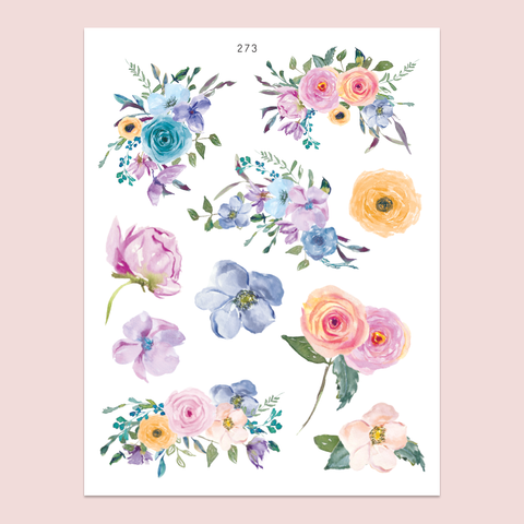 London Blossom Floral Stickers 273