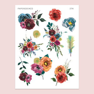 Gatsby Floral Stickers 274
