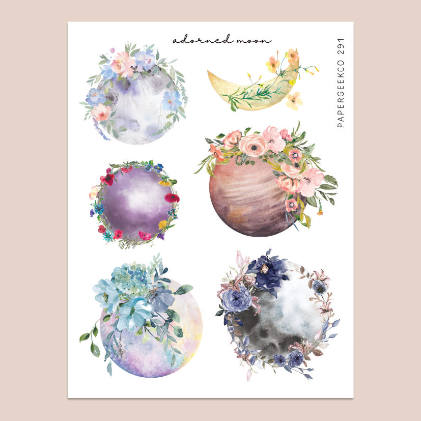 Adorned Moon Stickers 291