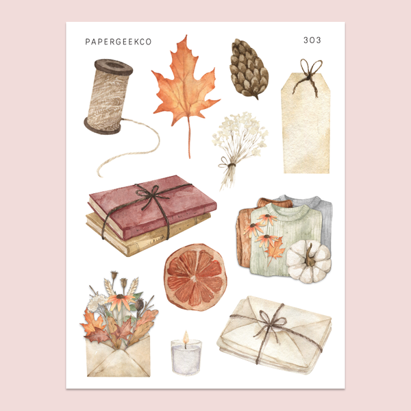 20% off Cozy Autumn Stickers Bundle – PapergeekCo