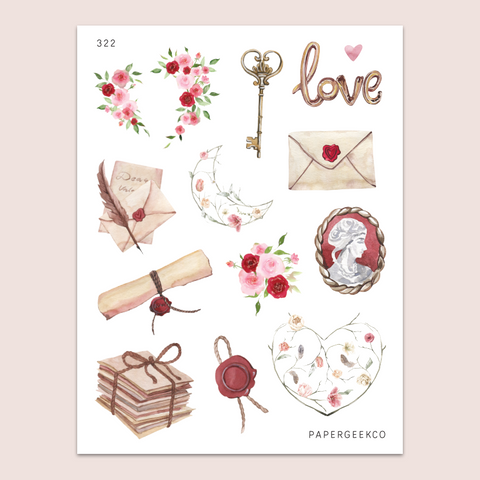 Romantic Valentine Sticker 322
