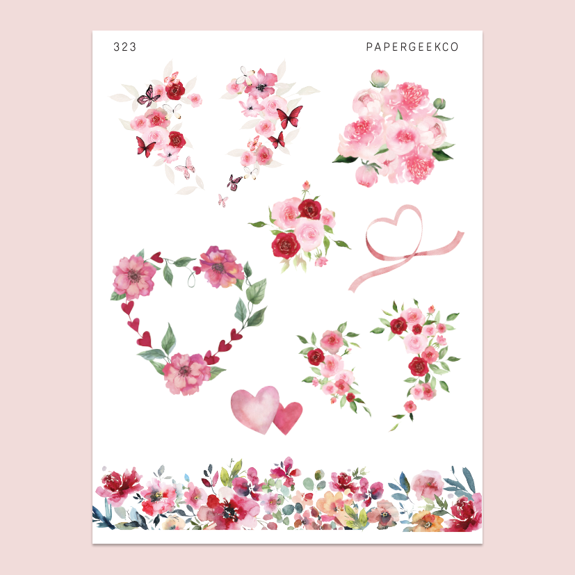 London Blossom Floral Stickers 273 – PapergeekCo