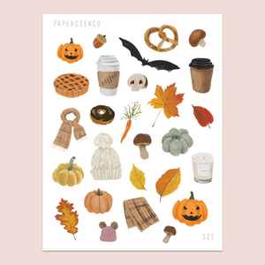 Fall / Autumn Tiny Icon Sticker 325