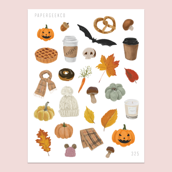 20% off Cozy Autumn Stickers Bundle – PapergeekCo