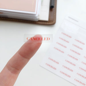 Canceled Stickers - Clear Planner Stickers - PapergeekCo