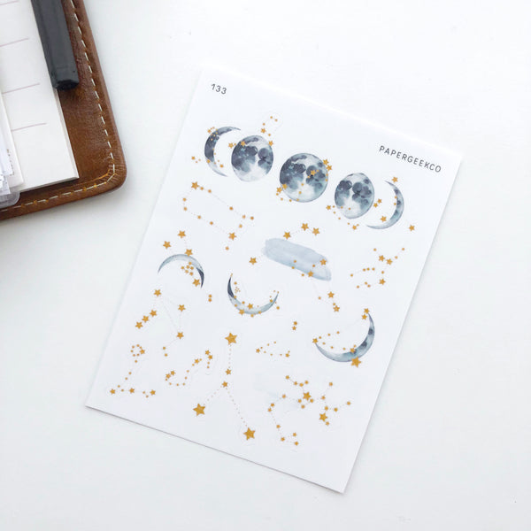 Clear Star Constellation Stickers 133 - PapergeekCo