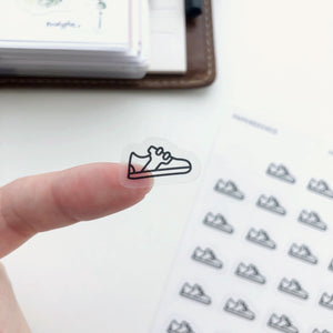 Sneakers Clear Stickers - Workout Stickers - PapergeekCo