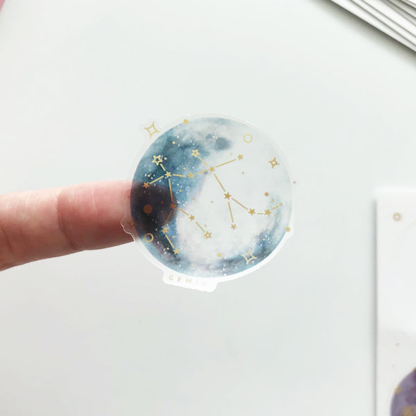 Clear Constellation Moon Stickers 208 - PapergeekCo