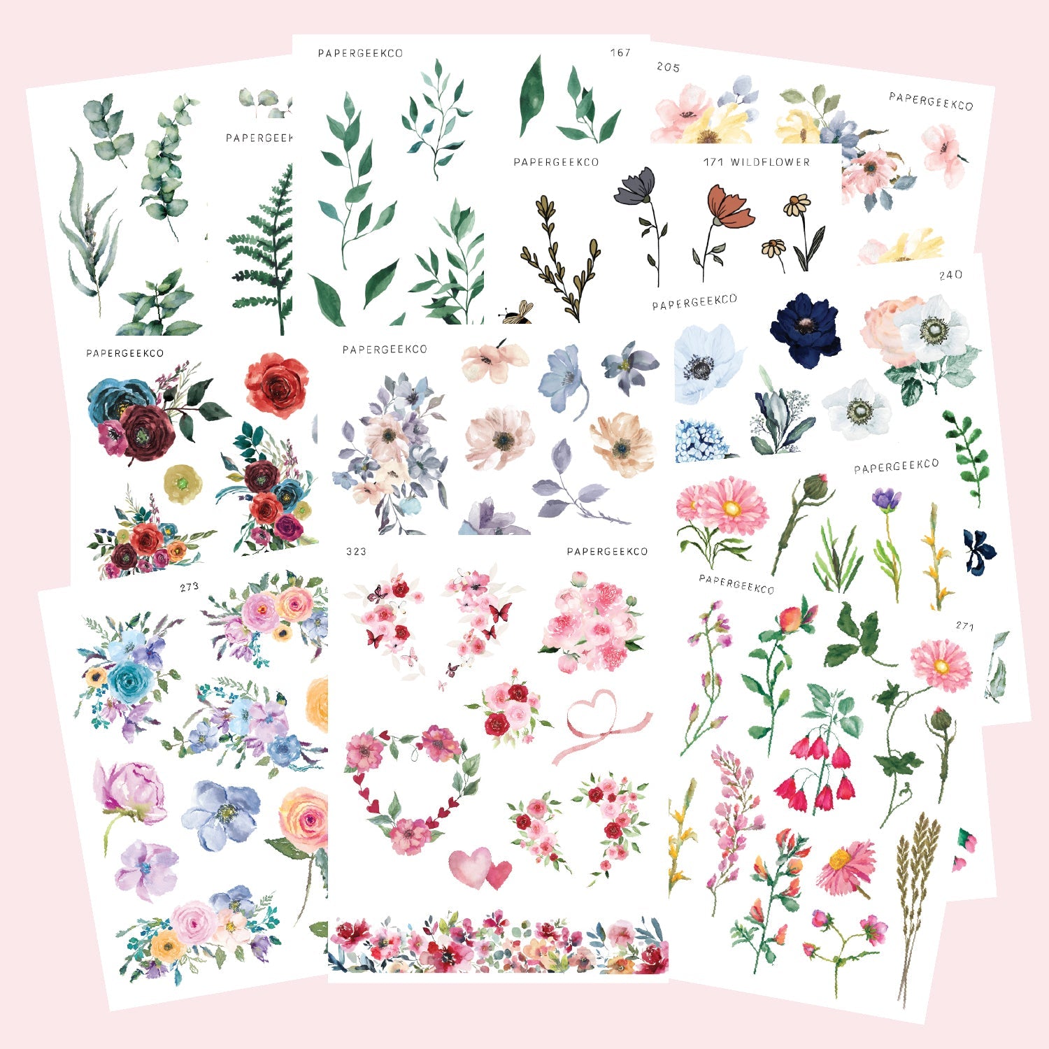Botanical Stickers Bundle 4.0 NEW – PapergeekCo