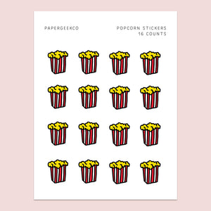 Popcorn Stickers - PapergeekCo
