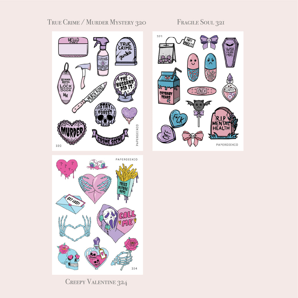 20% off Pastel Gothic Celestial Goddess Stickers Bundle – PapergeekCo