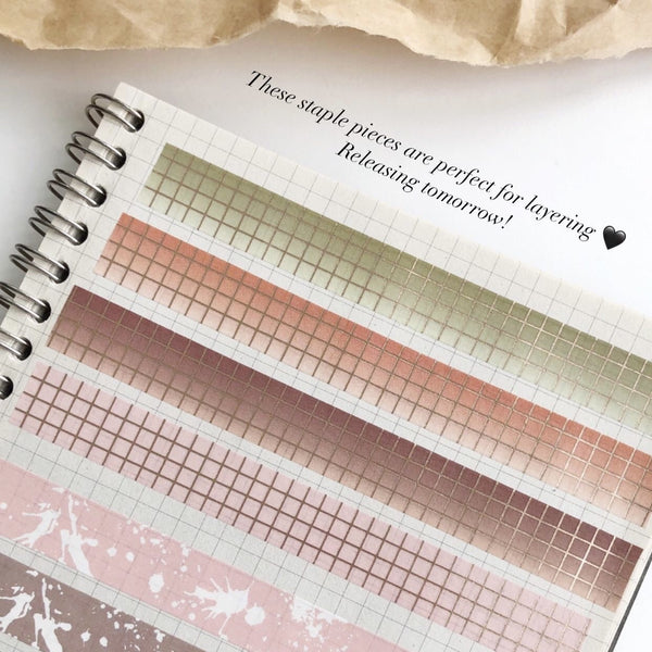 Autumnal Grid Washi Tape (OCT Release)