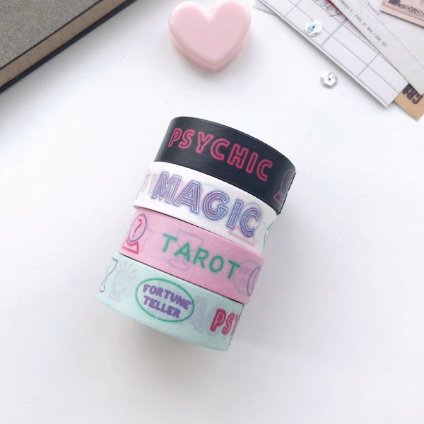 NEON Psychic Signs Palm Reading Fortune Teller Washi Tape JUNE Release