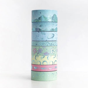Seconds Sky Blue Cat Moonphase Holographic Foil Washi Tape – Meow Amor  Creative