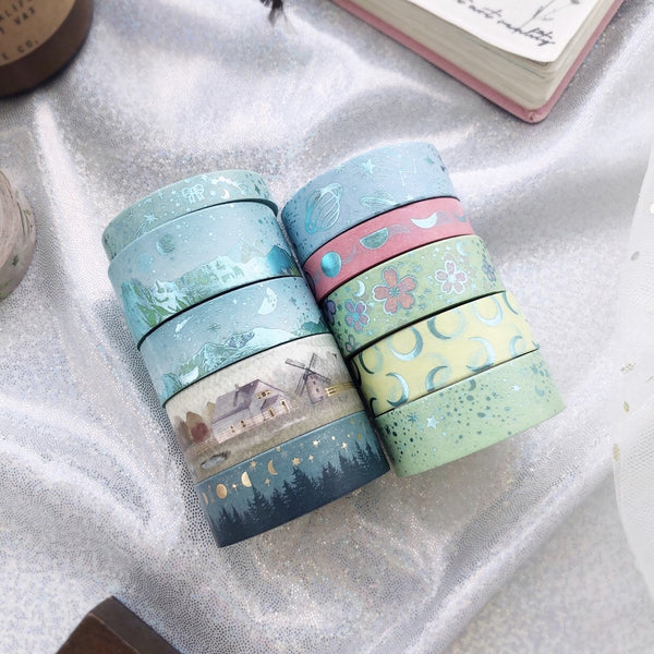 Tranquil Countryside BLUE FOIL Washi Tapes (FEB Release)